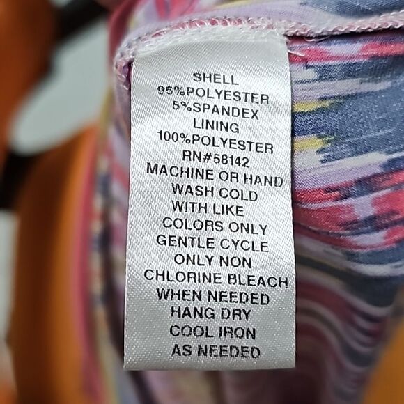 London Times Striped Vibrant Colorful Halter Dress, Size 6 - Picture 10 of 10